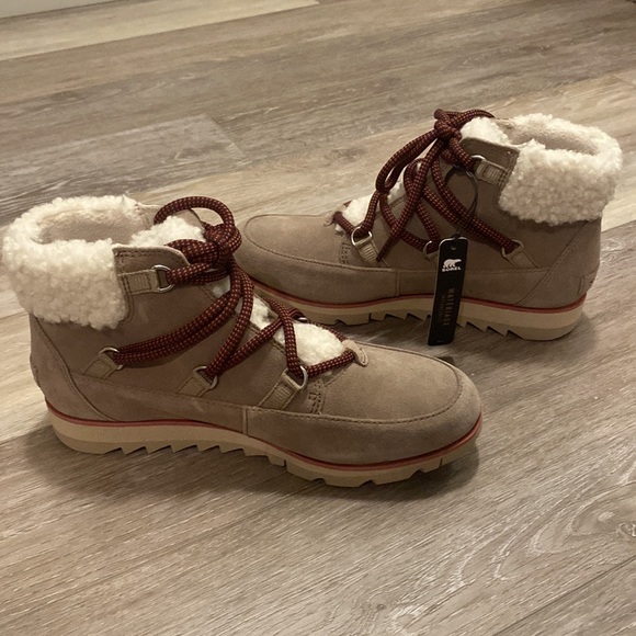 Sorel Waterproof Lined Winter Leather Boots Size 8 - Picture 6 of 10